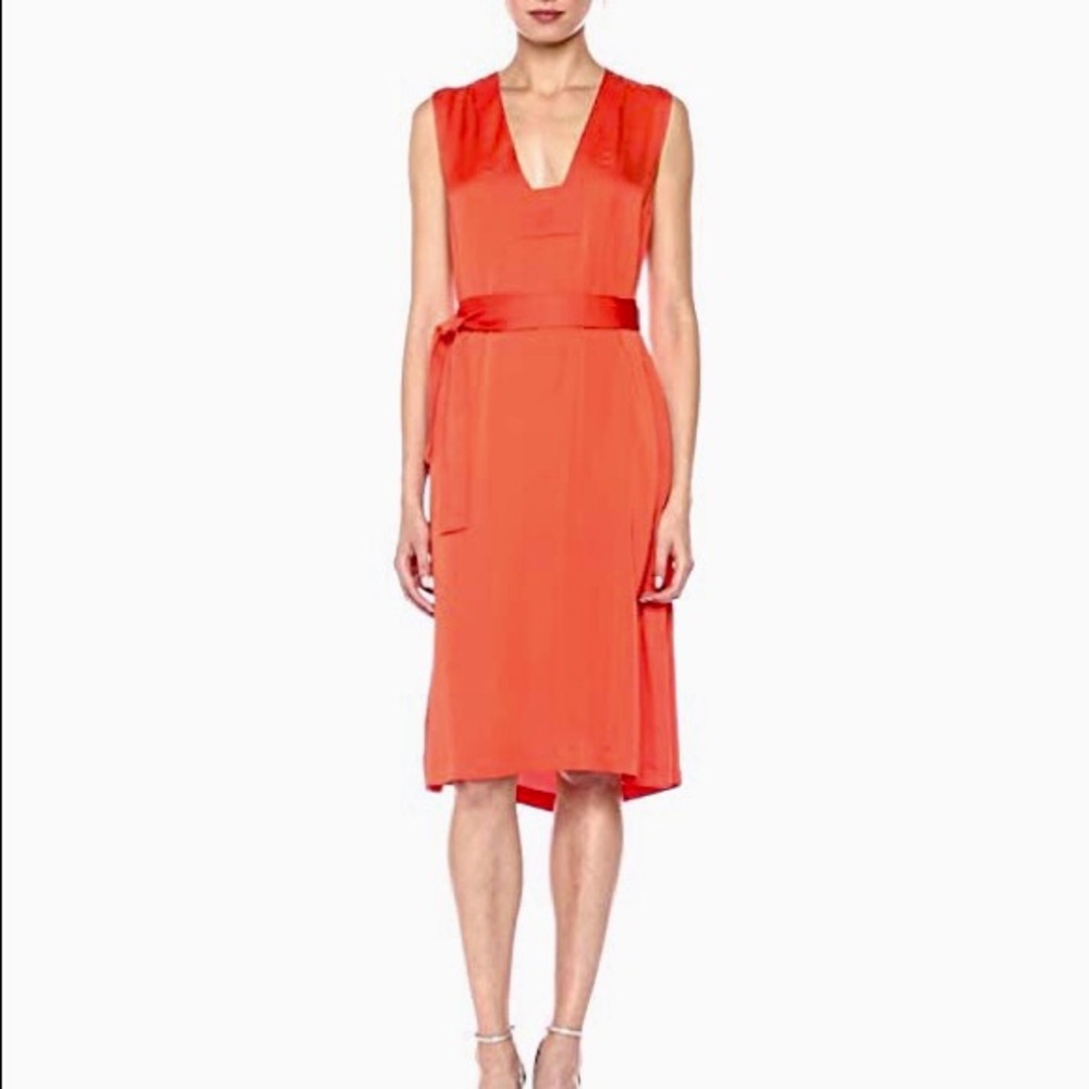 Orange Alesia woven dress